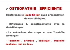 Ostéopathie efficiente - conférence
